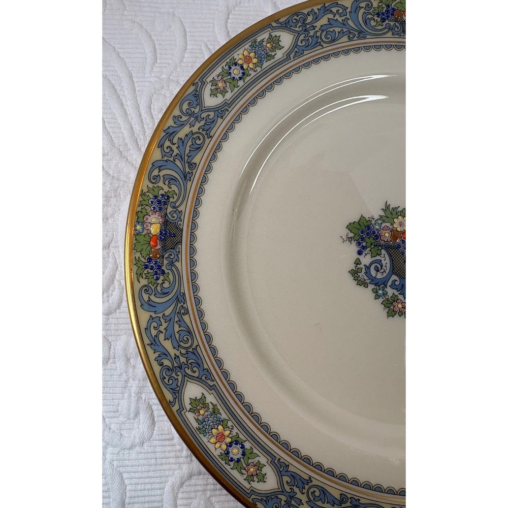 2 Lenox Autumn Presidential Collection Dinner Plates Fruit Basket 24K gold trim - Picture 6 of 7